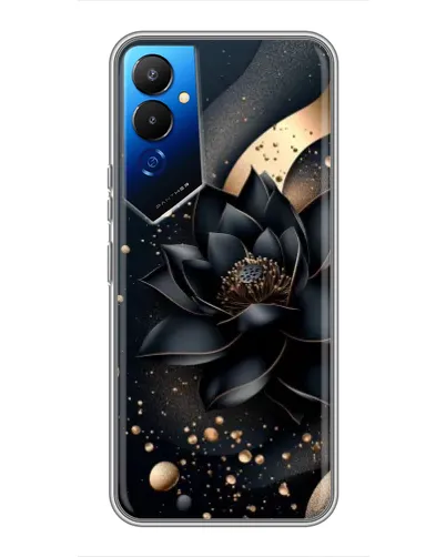 Чехол для TECNO POVA 4 (LG7n) с картинкой «Черный лотос»