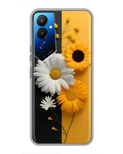 Чехол для TECNO POVA 4 (LG7n) с картинкой «Подсолнух и ромашка»