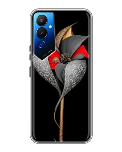 Чехол для TECNO POVA 4 (LG7n) с картинкой «Серебряный фантазийный цветок» Чехол для TECNO POVA 4 (LG7n) с картинкой «Серебряный фантазийный цветок»