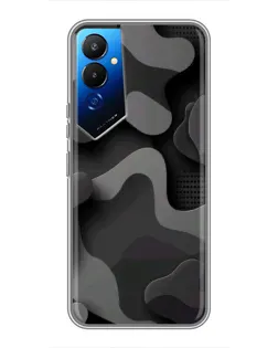 Чехол для TECNO POVA 4 (LG7n) с картинкой «Темный абстрактный камуфляж»