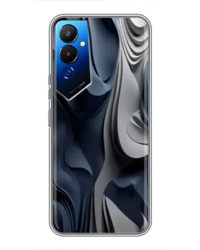 Чохол для TECNO POVA 4 (LG7n) з картинкою «Об'ємні сині складки» Чохол для TECNO POVA 4 (LG7n) з картинкою «Об'ємні сині складки»