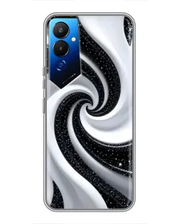 Чехол для TECNO POVA 4 (LG7n) с картинкой «Черно-белая спираль»