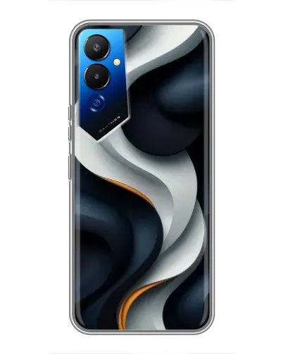 Чохол для TECNO POVA 4 (LG7n) з картинкою «Об'ємні чорно-білі стрічки» Чохол для TECNO POVA 4 (LG7n) з картинкою «Об'ємні чорно-білі стрічки»