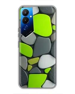 Чохол для TECNO POVA 4 (LG7n) з картинкою «Яскрава неонова галька»