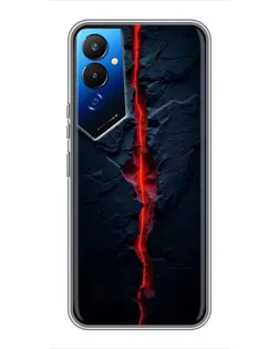 Чохол для TECNO POVA 4 (LG7n) з картинкою «Червона лавова тріщина»