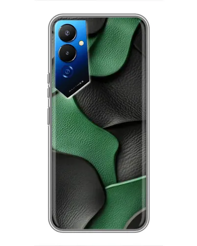 Чохол для TECNO POVA 4 (LG7n) з картинкою «Зелені шкіряні хвилі» Чохол для TECNO POVA 4 (LG7n) з картинкою «Зелені шкіряні хвилі»