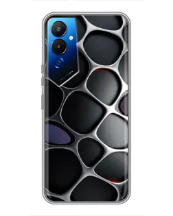 Чохол для TECNO POVA 4 (LG7n) з картинкою «Об'ємна темна решітка»