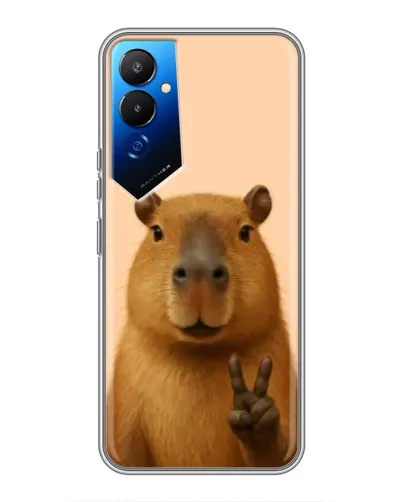 Чехол для TECNO POVA 4 (LG7n) с картинкой «Капибара виктория»