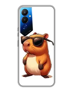 Чехол для TECNO POVA 4 (LG7n) с картинкой «Капибара в очках»