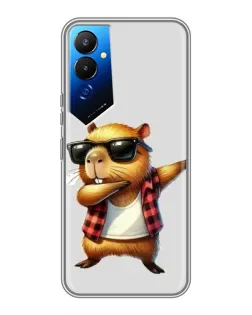 Чехол для TECNO POVA 4 (LG7n) с картинкой «Капибара рэпер даб»