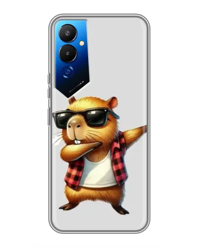 Чехол для TECNO POVA 4 (LG7n) с картинкой «Капибара рэпер даб»