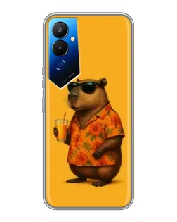 Чехол для TECNO POVA 4 (LG7n) с картинкой «Капибара на отдыхе»