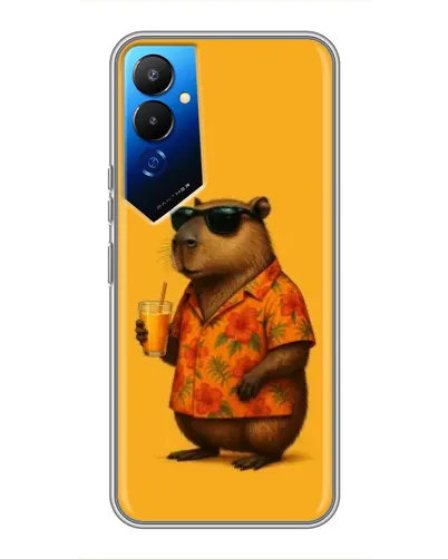 Чехол для TECNO POVA 4 (LG7n) с картинкой «Капибара на отдыхе»