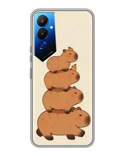 Чехол для TECNO POVA 4 (LG7n) с картинкой «Башня из капибар»