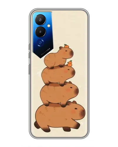 Чехол для TECNO POVA 4 (LG7n) с картинкой «Башня из капибар»