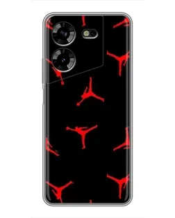 Чехол для TECNO POVA 5 (LG7n) с картинкой «Jordan Red Pattern» Чехол для TECNO POVA 5 (LG7n) с картинкой «Jordan Red Pattern»