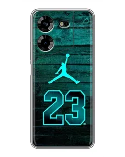 Чехол для TECNO POVA 5 (LG7n) с картинкой «Jordan Cyan 23»