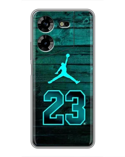 Чехол для TECNO POVA 5 (LG7n) с картинкой «Jordan Cyan 23»