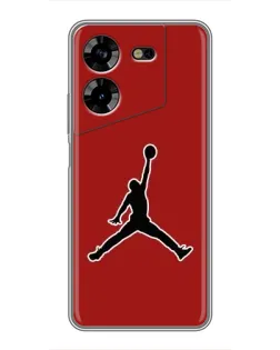 Чехол для TECNO POVA 5 (LG7n) с картинкой «Jordan Red Back»