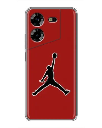 Чехол для TECNO POVA 5 (LG7n) с картинкой «Jordan Red Back»