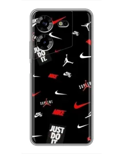 Чехол для TECNO POVA 5 (LG7n) с картинкой «Nike Mix Pattern»