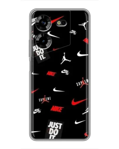 Чехол для TECNO POVA 5 (LG7n) с картинкой «Nike Mix Pattern»