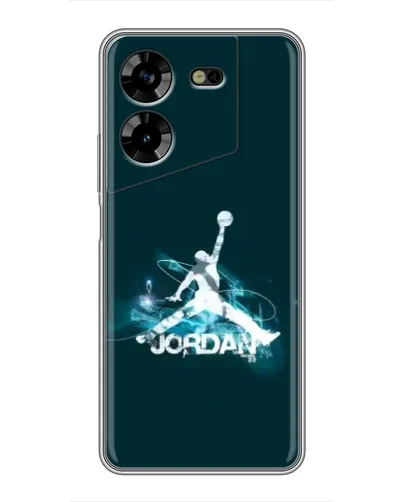 Чехол для TECNO POVA 5 (LG7n) с картинкой «Jordan Blue Fire»