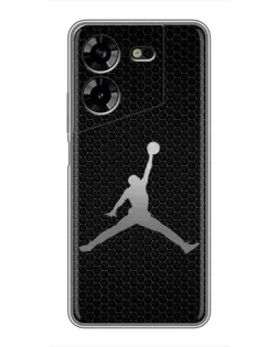 Чехол для TECNO POVA 5 (LG7n) с картинкой «Jordan Dark Carbon»