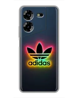 Чехол для TECNO POVA 5 (LG7n) с картинкой «Неоновый Adidas»
