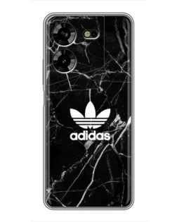 Чехол для TECNO POVA 5 (LG7n) с картинкой «Белый мрамор Adidas»