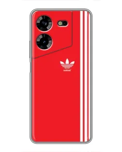 Чехол для TECNO POVA 5 (LG7n) с картинкой «Красный минимализм Adidas»