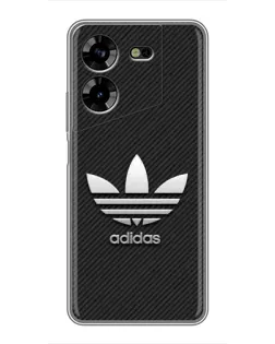 Чехол для TECNO POVA 5 (LG7n) с картинкой «Adidas Карбоновая текстура»