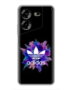 Чехол для TECNO POVA 5 (LG7n) с картинкой «Взрыв красок Adidas»