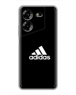 Чехол для TECNO POVA 5 (LG7n) с картинкой «Черная классика Adidas»