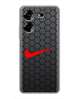 Чехол для TECNO POVA 5 (LG7n) с картинкой «Nike — карбоновая сетка» Чехол для TECNO POVA 5 (LG7n) с картинкой «Nike — карбоновая сетка»
