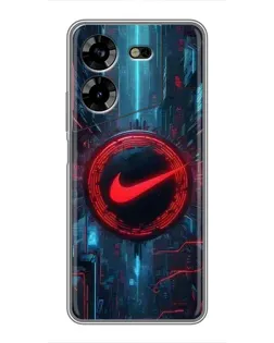Чехол для TECNO POVA 5 (LG7n) с картинкой «Техногенный стиль Nike»