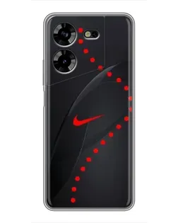 Чехол для TECNO POVA 5 (LG7n) с картинкой «Абстрактный дизайн Nike»