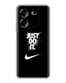 Чехол для TECNO POVA 5 (LG7n) с картинкой «Текстовый принт Nike»