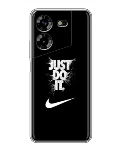 Чехол для TECNO POVA 5 (LG7n) с картинкой «Текстовый принт Nike»
