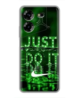 Чехол для TECNO POVA 5 (LG7n) с картинкой «Зеленый неоновый Nike»