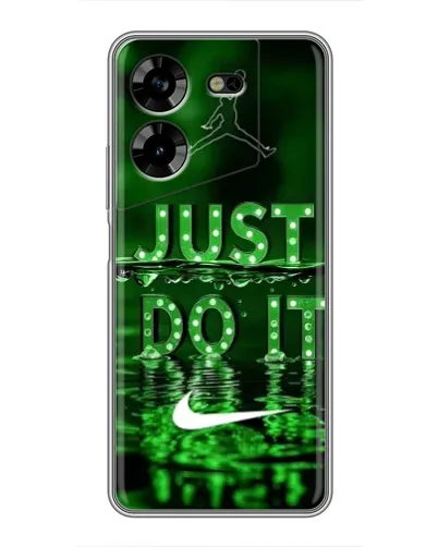Чехол для TECNO POVA 5 (LG7n) с картинкой «Зеленый неоновый Nike»