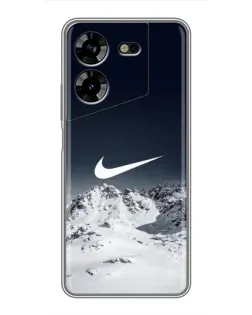 Чехол для TECNO POVA 5 (LG7n) с картинкой «Nike — зимние горы»
