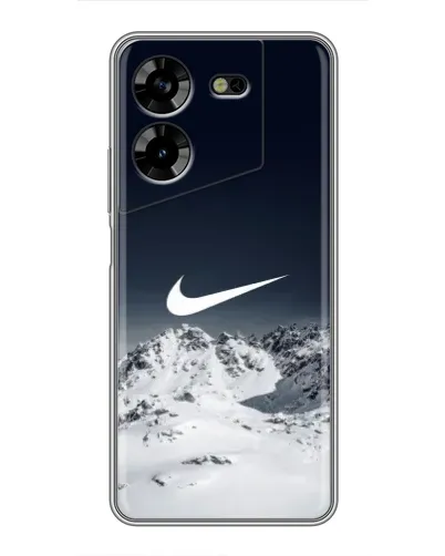 Чехол для TECNO POVA 5 (LG7n) с картинкой «Nike — зимние горы»