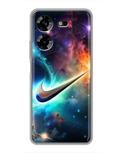 Чехол для TECNO POVA 5 (LG7n) с картинкой «Космический Nike Swoosh»