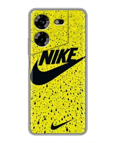 Чехол для TECNO POVA 5 (LG7n) с картинкой «Желтый текстурный Nike»