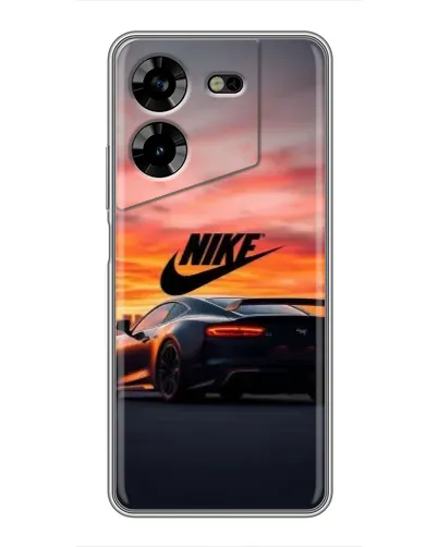 Чехол для TECNO POVA 5 (LG7n) с картинкой «Nike и суперкар»