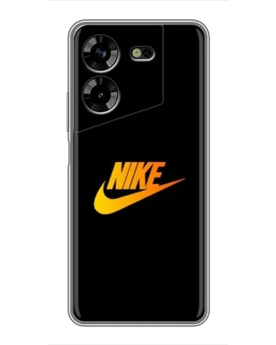 Чехол для TECNO POVA 5 (LG7n) с картинкой «Золотой логотип Nike»