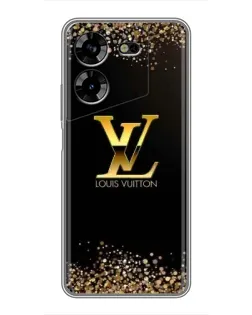 Чохол для TECNO POVA 5 (LG7n) з картинкою «LV — золоті іскри»