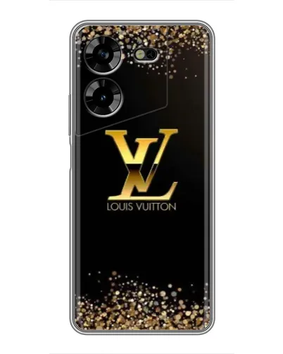 Чохол для TECNO POVA 5 (LG7n) з картинкою «LV — золоті іскри»