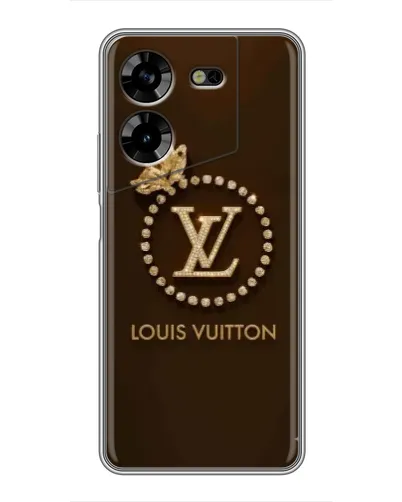 Чохол для TECNO POVA 5 (LG7n) з картинкою «LV — золота печатка»